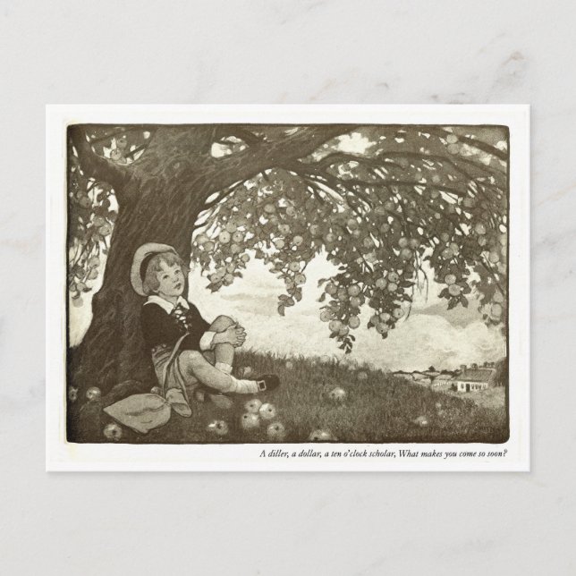 Postal Un Diller, Un Rhyme De Nursera De Dólar (Anverso)