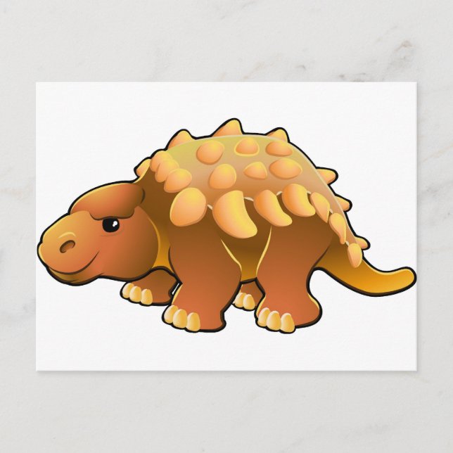 Postal Un dinosaurio lindo y amigable (Anverso)