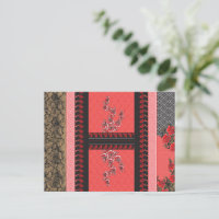 un diseño de papel pintado rojo y negro