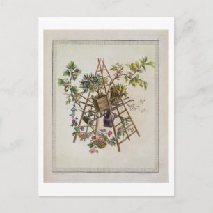 Postal Un diseño textil de jardín, de 'Oeuvre contant u