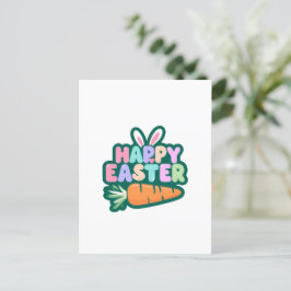 Postal Un dulce conejo de Pascua para un ánimo positivo