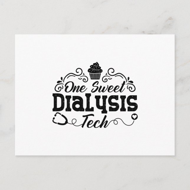 Postal Un dulce diálisis Enfermero Técnico Técnico de Diá (Anverso)