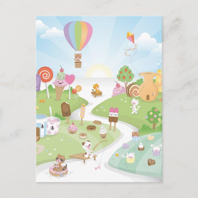 Postal ¡Un dulce paraíso de verano! (Anverso)