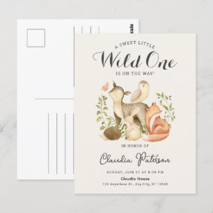 Postal Un dulce pequeño y salvaje Boho Woodland Animals