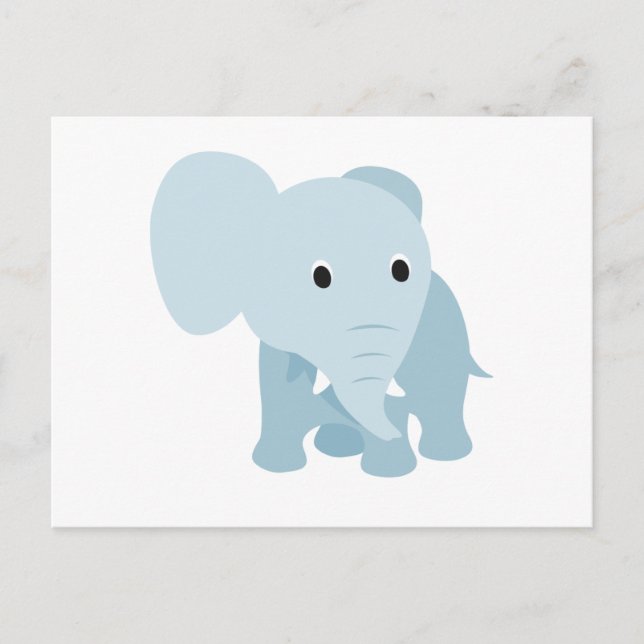 Postal Un elefante pequeño (Anverso)