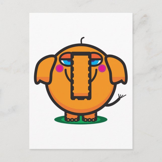 Postal Un elefante Personalizado (Anverso)