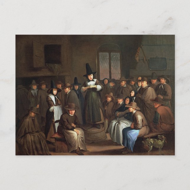 Postal Un encuentro de los Quakers (Anverso)