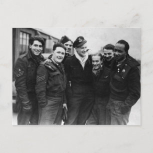Postal Un equipo bombardero de Lancaster