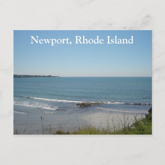 Postal Un Escenario De Playa En Newport, Rhode Island (Anverso)