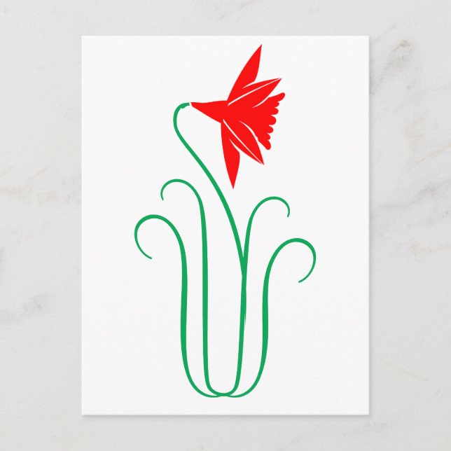 Postal Un espectáculo de flores ELEGANTE (Anverso)