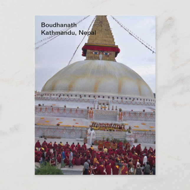 Postal Un festival en Boudha Stupa (Anverso)