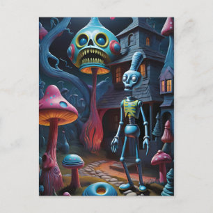 Postal Un frío golpea Groll-Town - Arte de Ken Gage