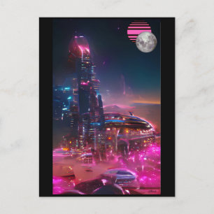 Postal Un futurismo de ruinas con vaporwave