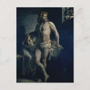 Postal Un galo y su hija encarceladas en Roma, 1847