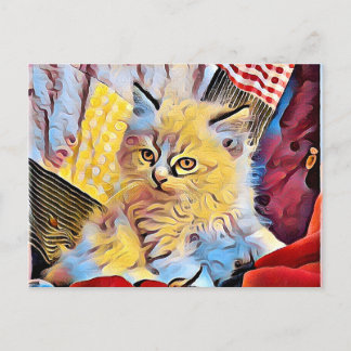 Postal Un gatito de Ragdoll