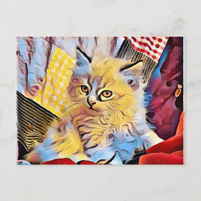 Postal Un gatito de Ragdoll (Anverso)