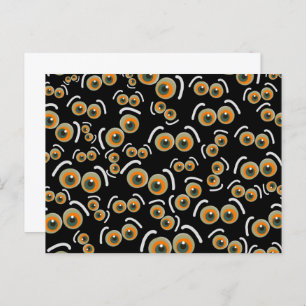 Postal Un gato asustado, Halloween Boo Eyes Bat