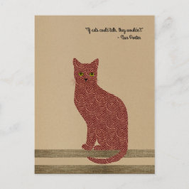 Postal Un gato elegante. ¡Sólo para los verdaderos amante