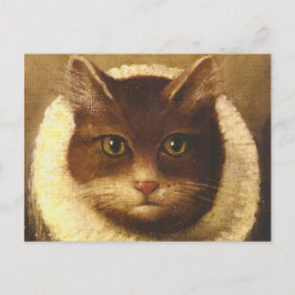 Postal Un Gato En Una Cuidada Pintura Vintage De Arte Vic