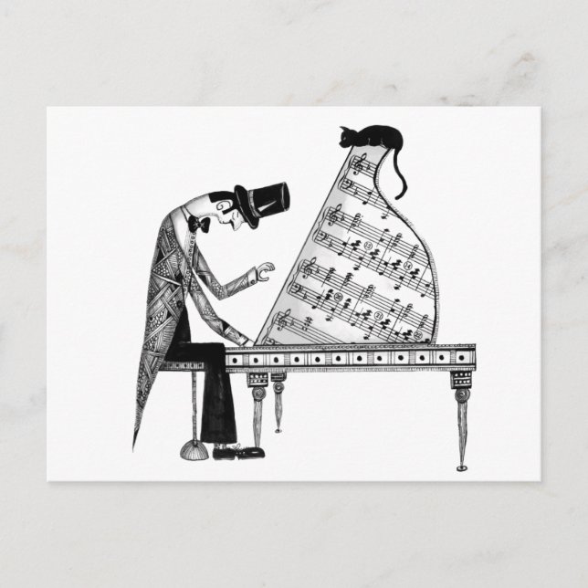 Postal Un gato llamado Sonata (Anverso)