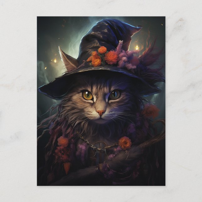 Postal Un Gato Magick (Anverso)