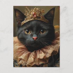 Postal Un gato negro real