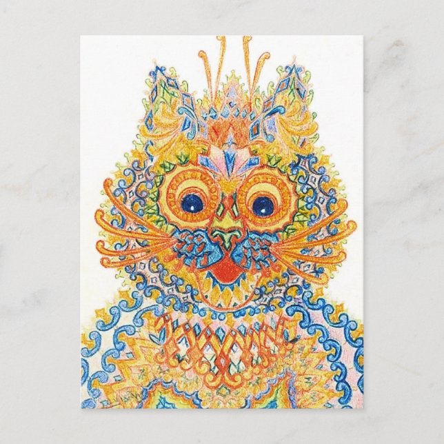 Postal Un Gato Oído, Louis Wain (Anverso)