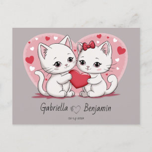 Postal Un gato Personalizado adorado le encanta el día de