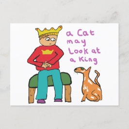 Postal Un gato puede mirar a un rey