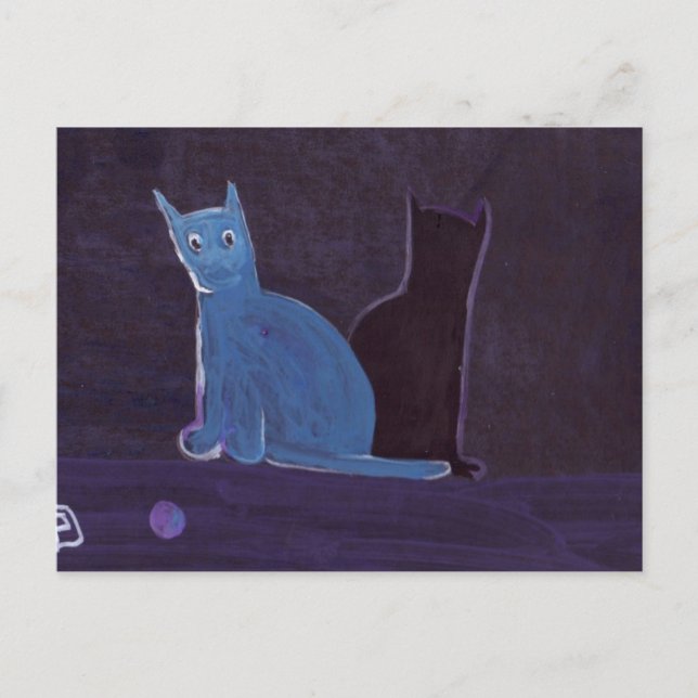 POSTAL UN GATO Y SU SOMBRA (Anverso)