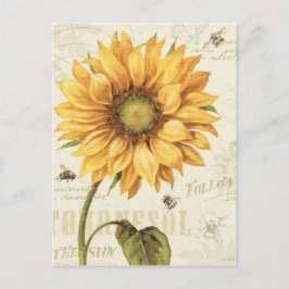 Postal Un girasol amarillo