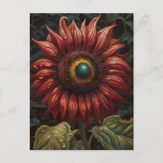 Postal Un Girasol Oxidado (Anverso)