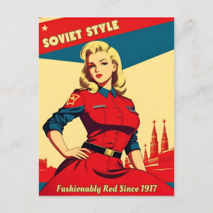 Postal Un gracioso retro inspiró humor comunista soviétic