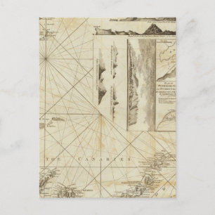 Postal Un gráfico de las Maderas y las Islas Canarias