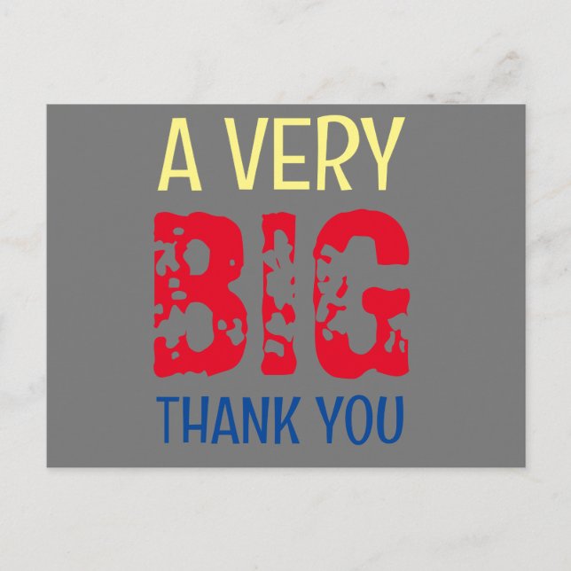 POSTAL "UN GRAN GRACIAS" (Anverso)