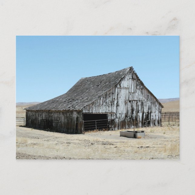 Postal Un gran viejo granero (Anverso)
