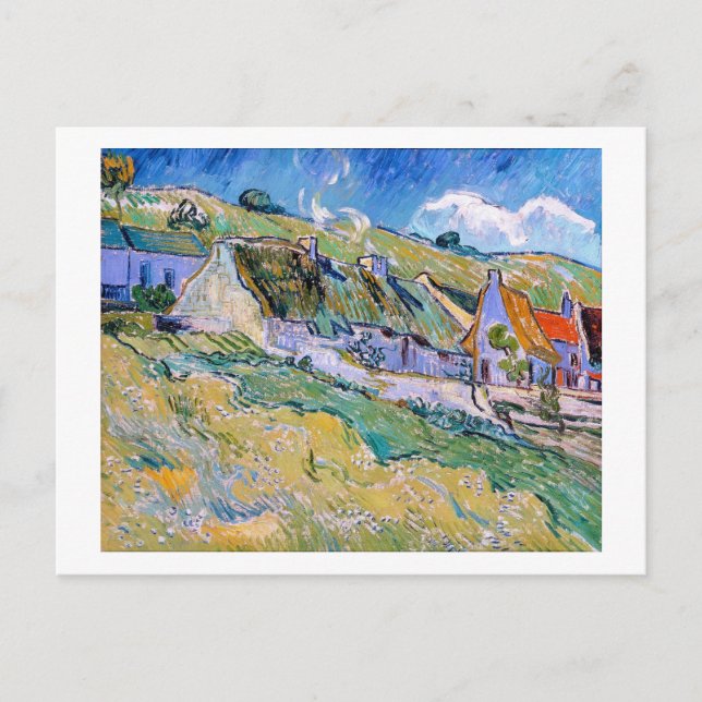 Postal Un grupo de casas de campo de Vincent Van Gogh (Anverso)