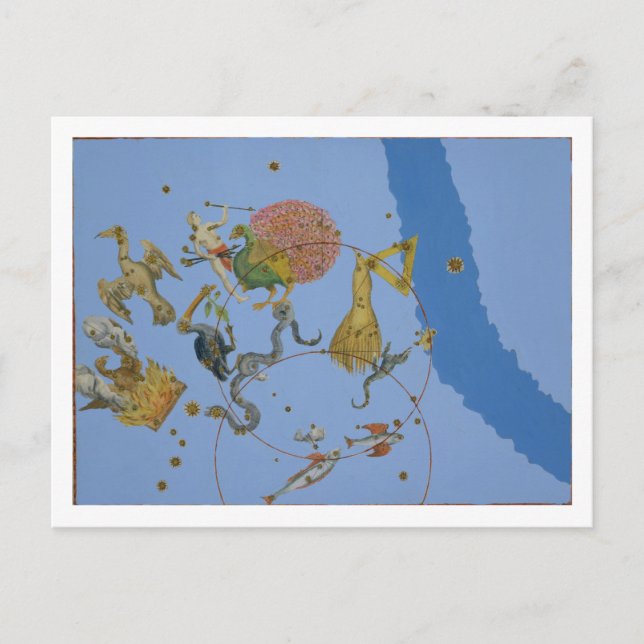 Postal Un grupo de constelaciones de 'Uranometria' de Jo (Anverso)