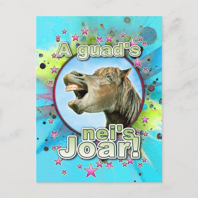 Postal ¡Un guads neis Joar! (Anverso)