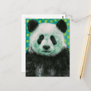 Postal Un hermoso oso panda