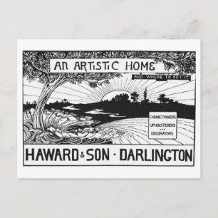 Postal Un hogar artístico - Poster de publicidad de época