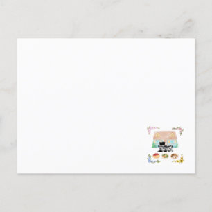 Postal Un Hogar, Dos Gatos, Tres Comidas, Cuatro Estacion