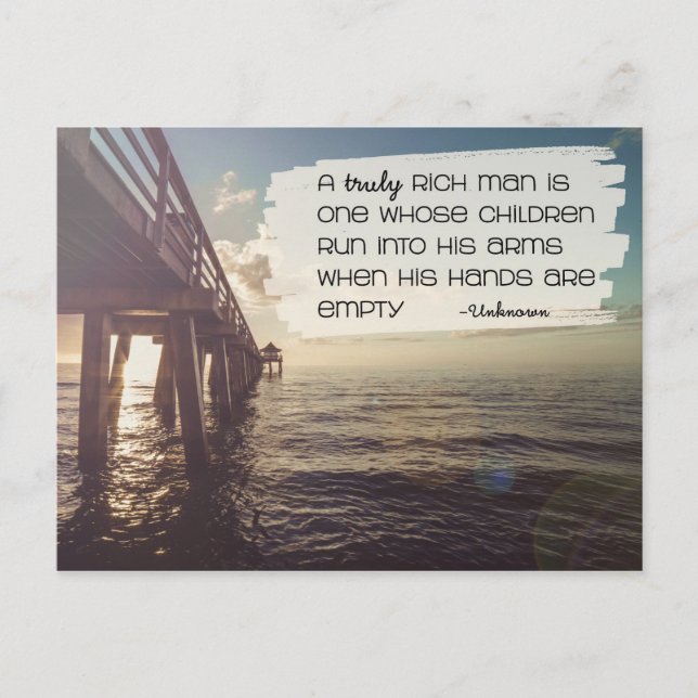 Postal Un hombre verdaderamente rico (Anverso)