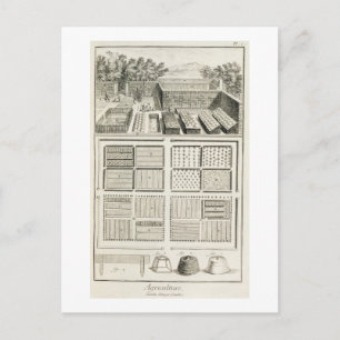 Postal Un huerto, de la Enciclopedia de la Ciencia