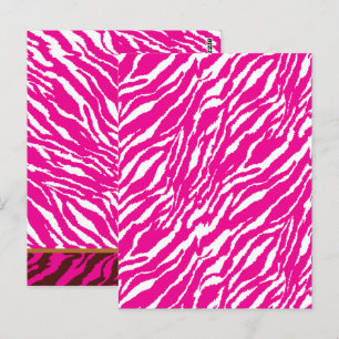 Postal Un intrincado patrón floral en rosa y blanco, arte