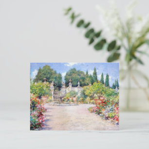 Postal Un jardín italiano - William Merritt Chase,