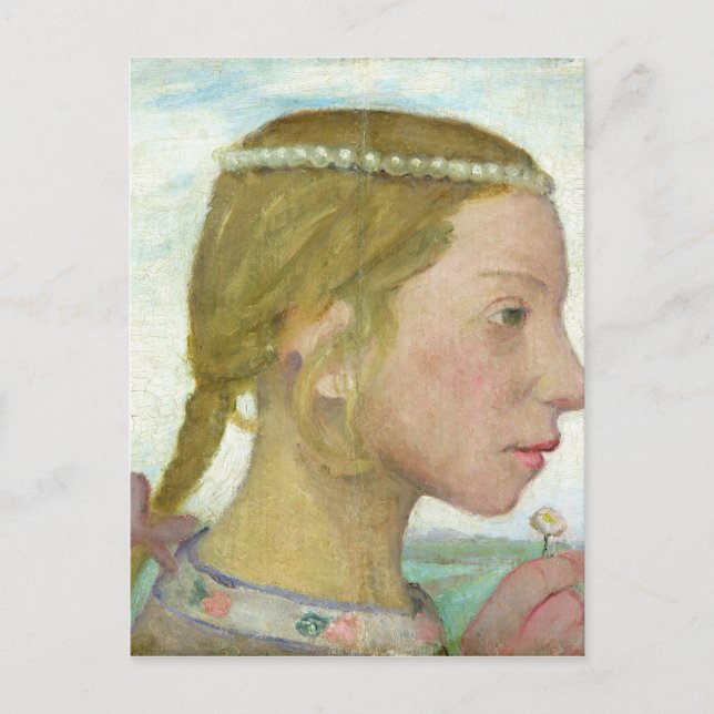 Postal Un joven Chica (Anverso)