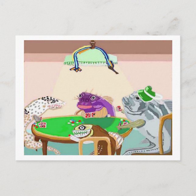 Postal Un Juego Amigable De Blackjack (Anverso)