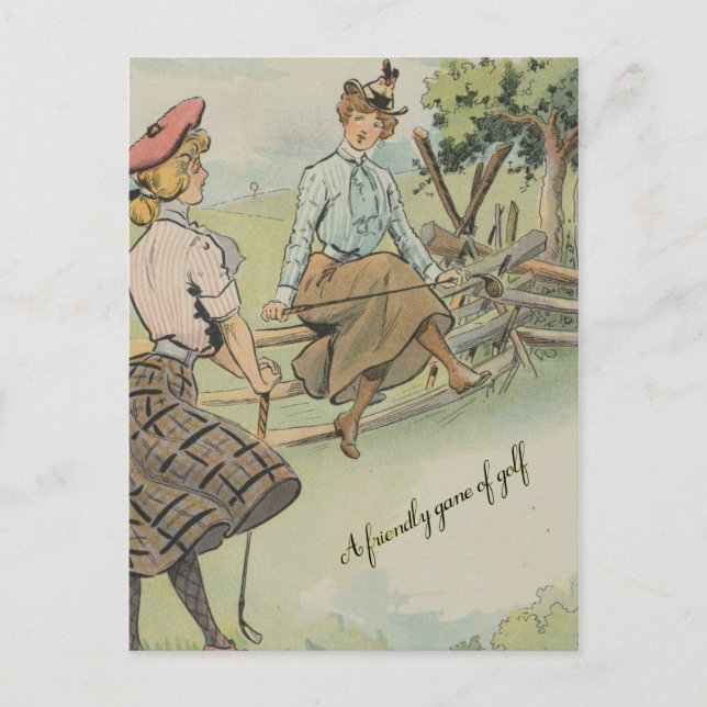 Postal Un juego amistoso de golf (Anverso)