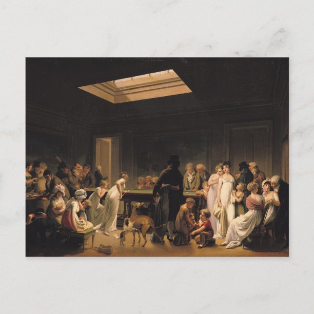 Postal Un juego de billares, 1807 (Anverso)